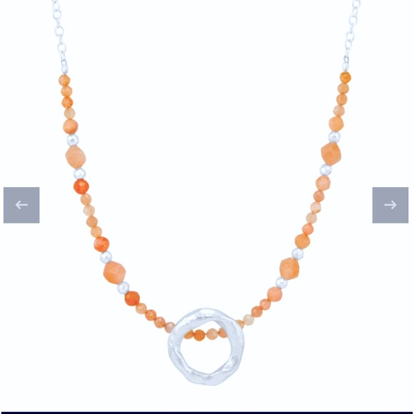 Silpada Stay Neutral Necklace new lt. pink soap sandstone not orange. - Picture 1 of 7